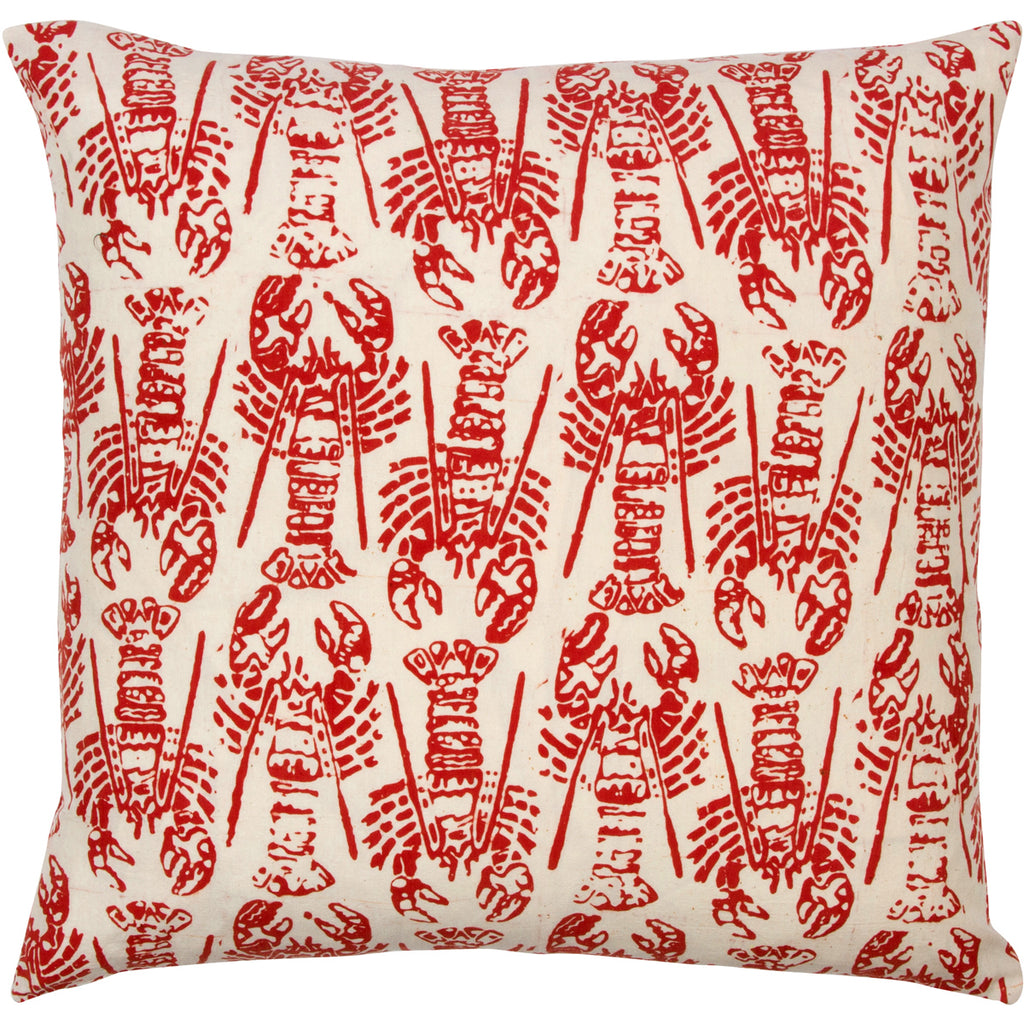 Pekalongan Throw Pillow - Lobster