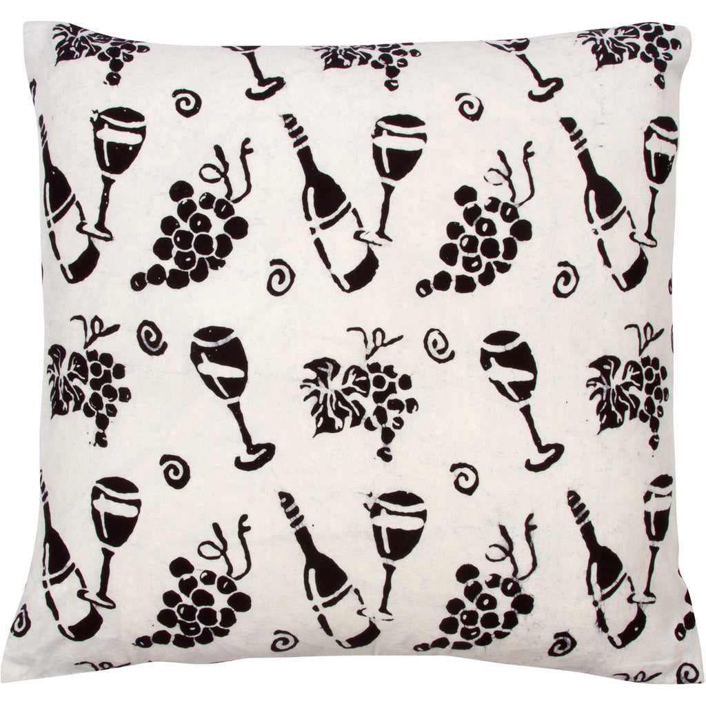 Pekalongan Throw Pillow - Wine Design